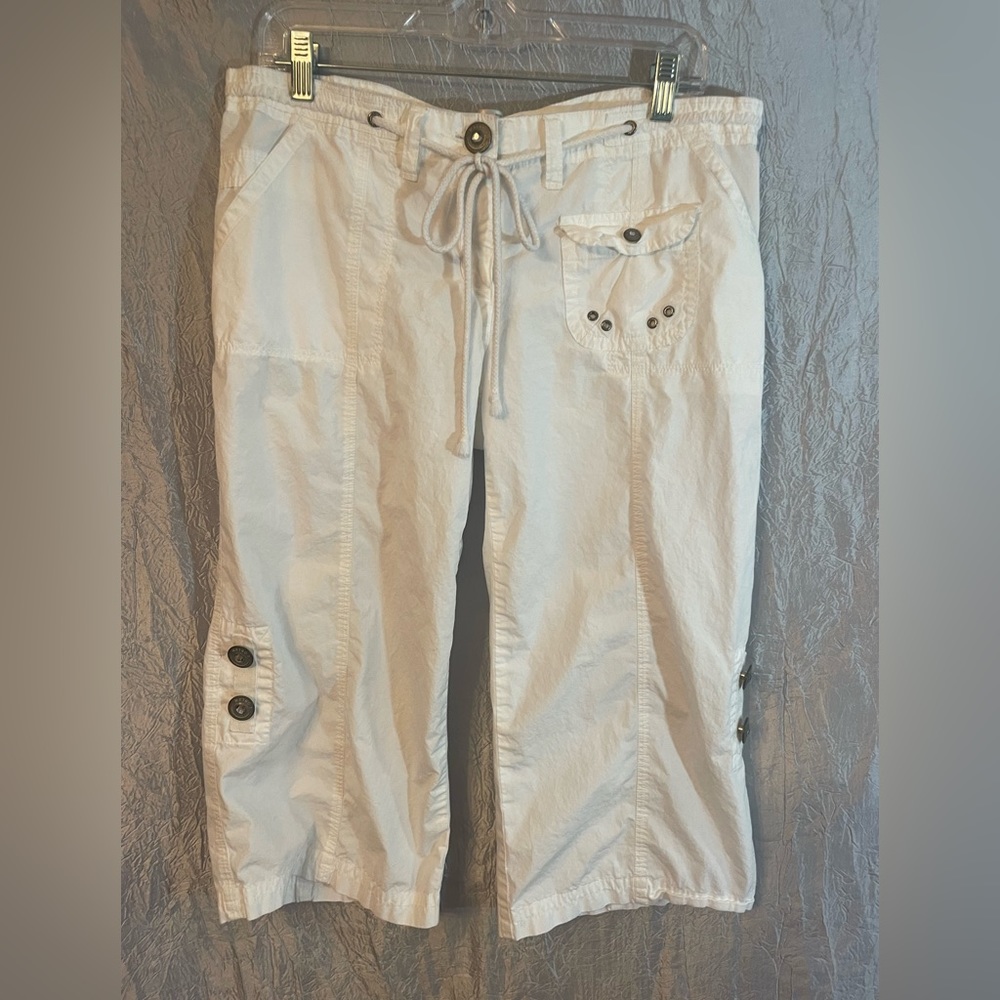 Metro 7 women’s white cotton capris 8